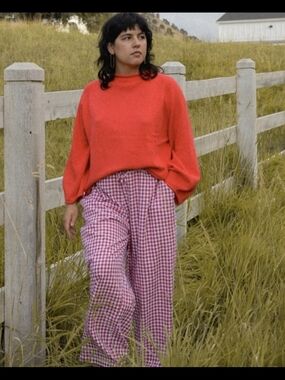 Sonderhaus Gingham Perfect Pants Red/White Check